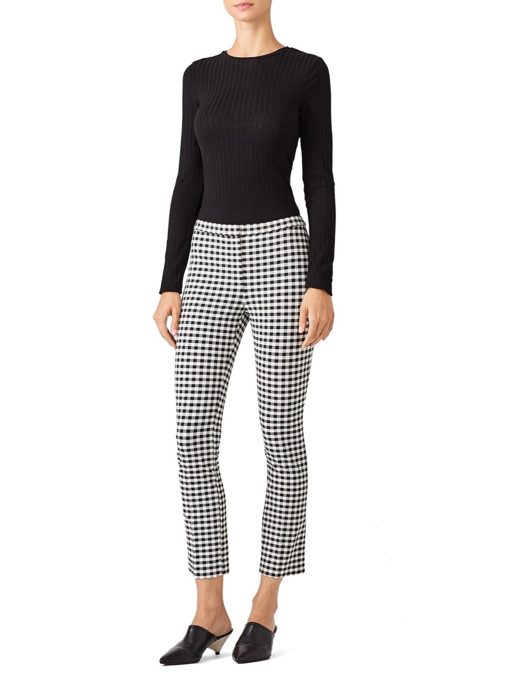 Theory Gingham Skinny Pants Size 6